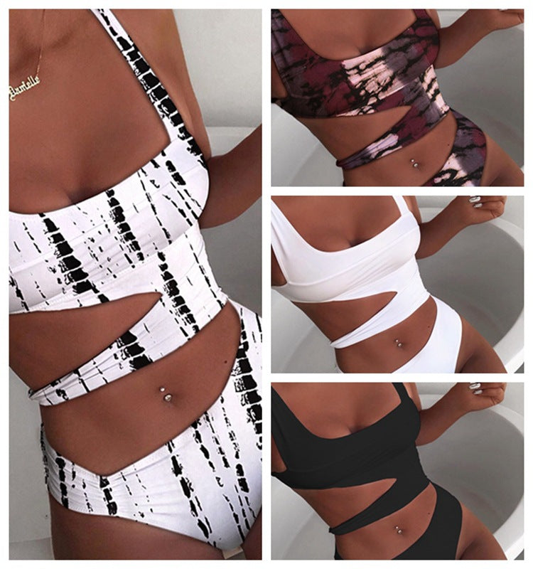 Sexy High-Waist One-Piece Bikini Swimwear